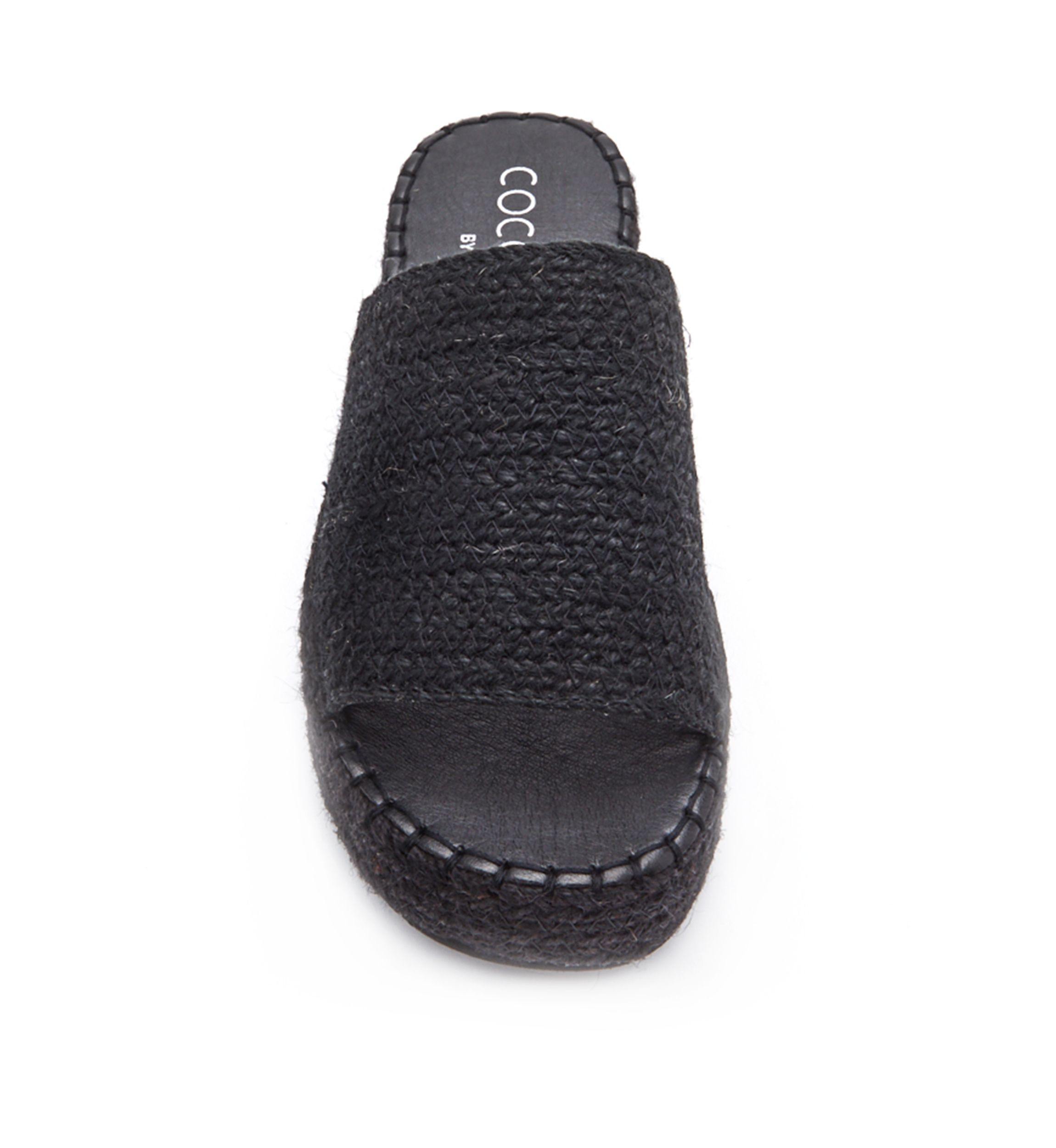 Vegan, one band platform sandal.