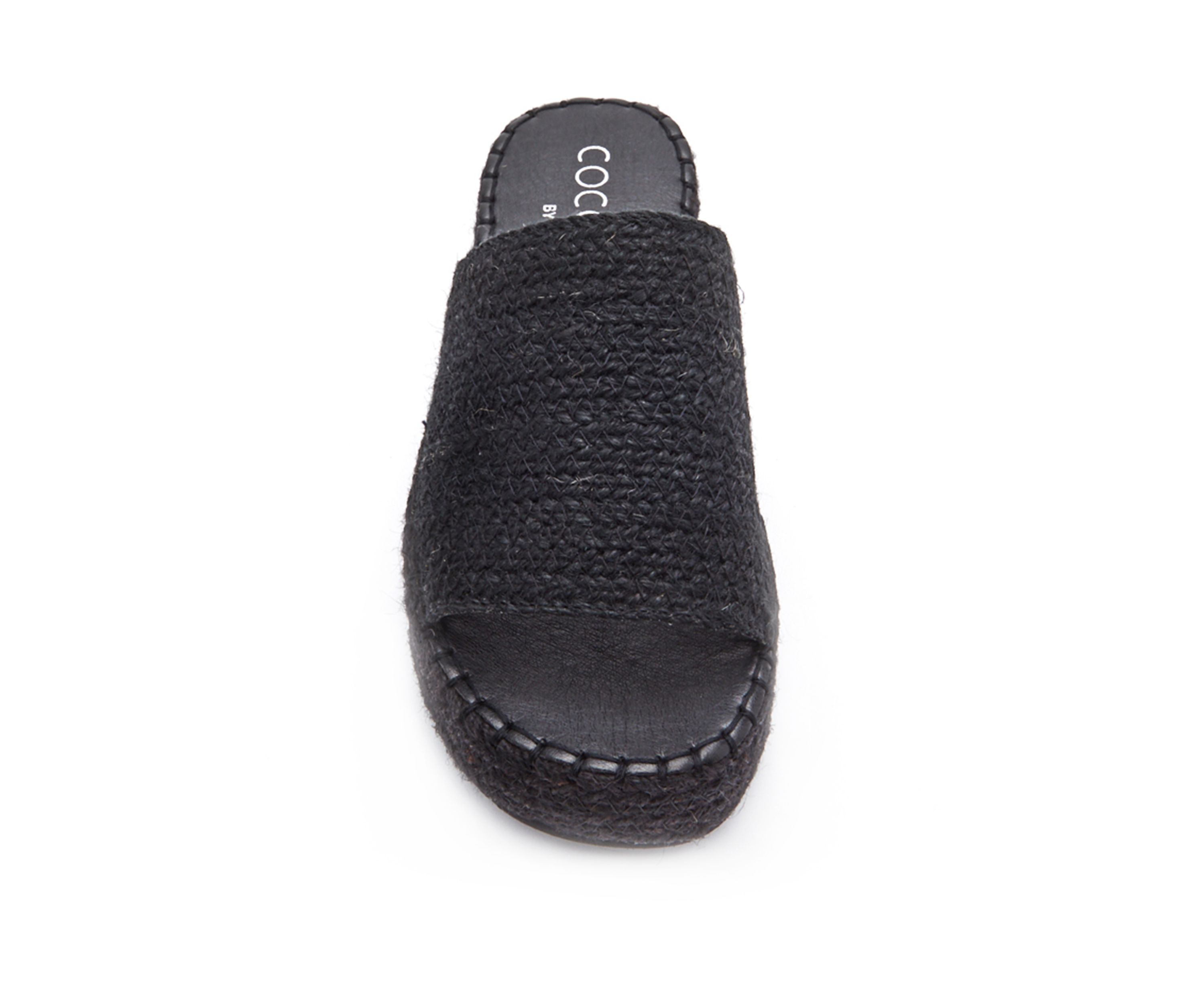 Vegan, one band platform sandal.