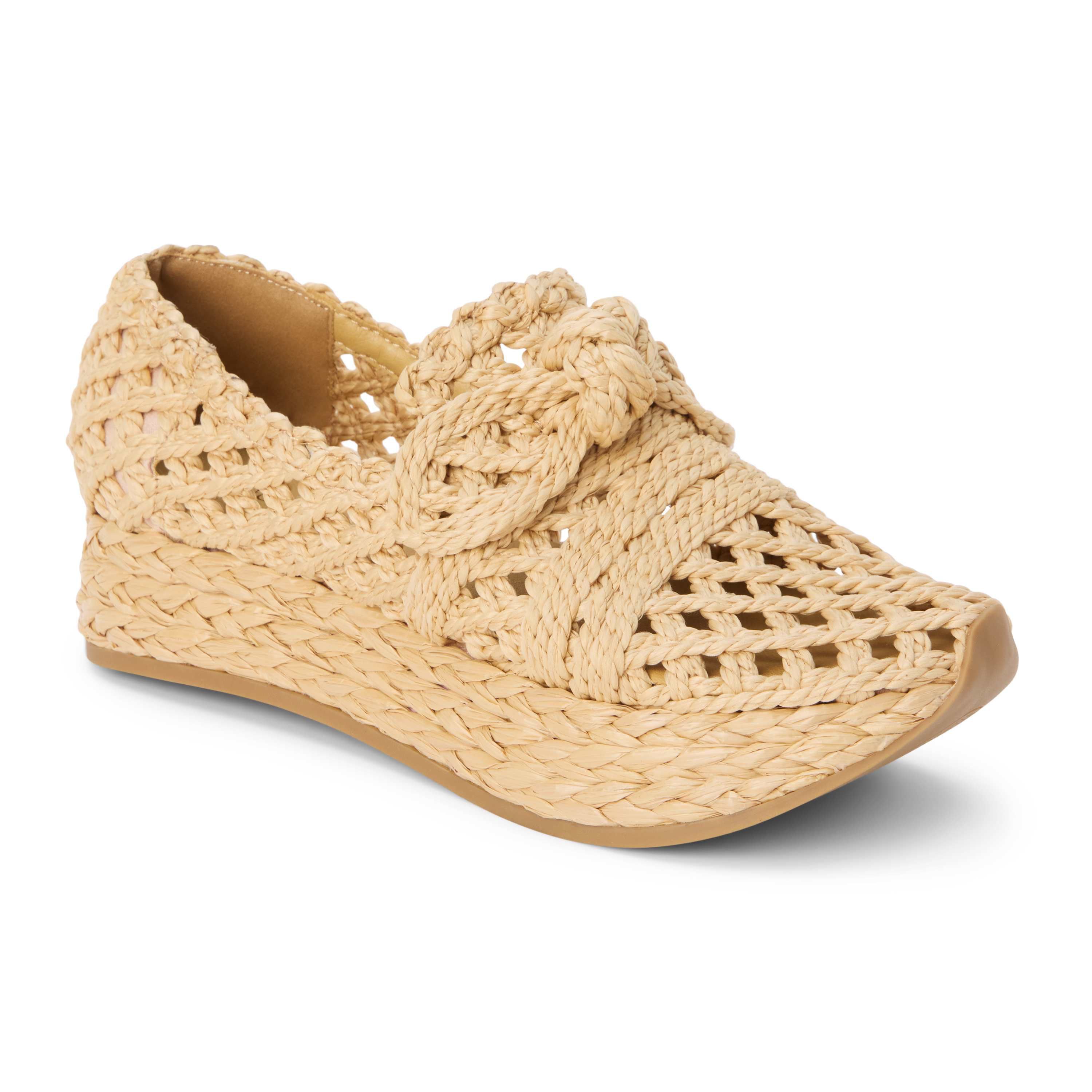 Raffia Platform Espadrille Fashion Sneakers