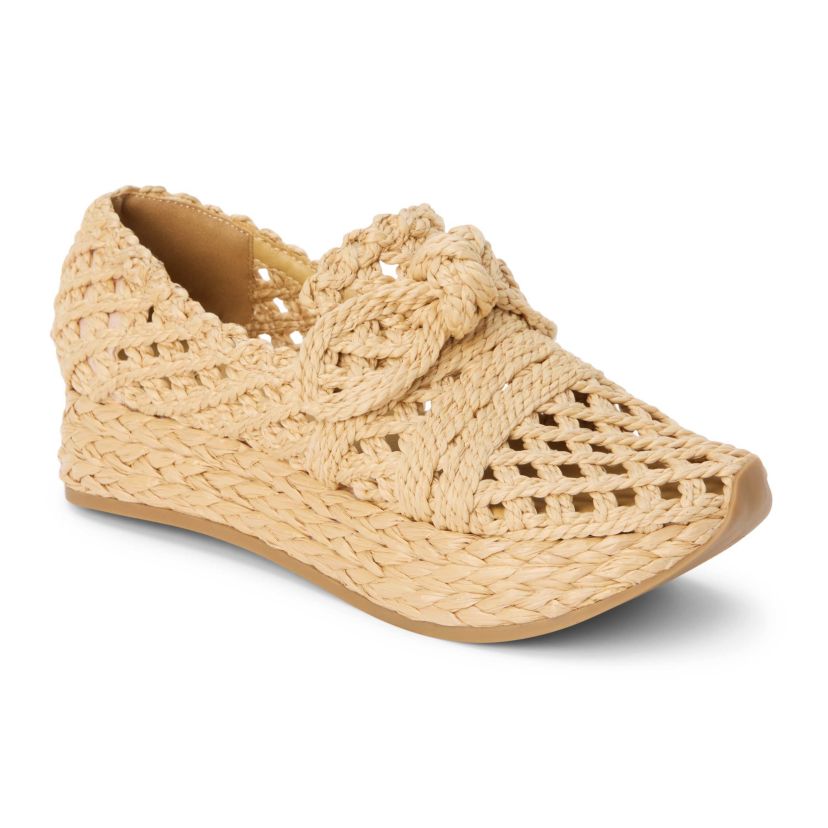 Raffia Platform Espadrille Fashion Sneakers