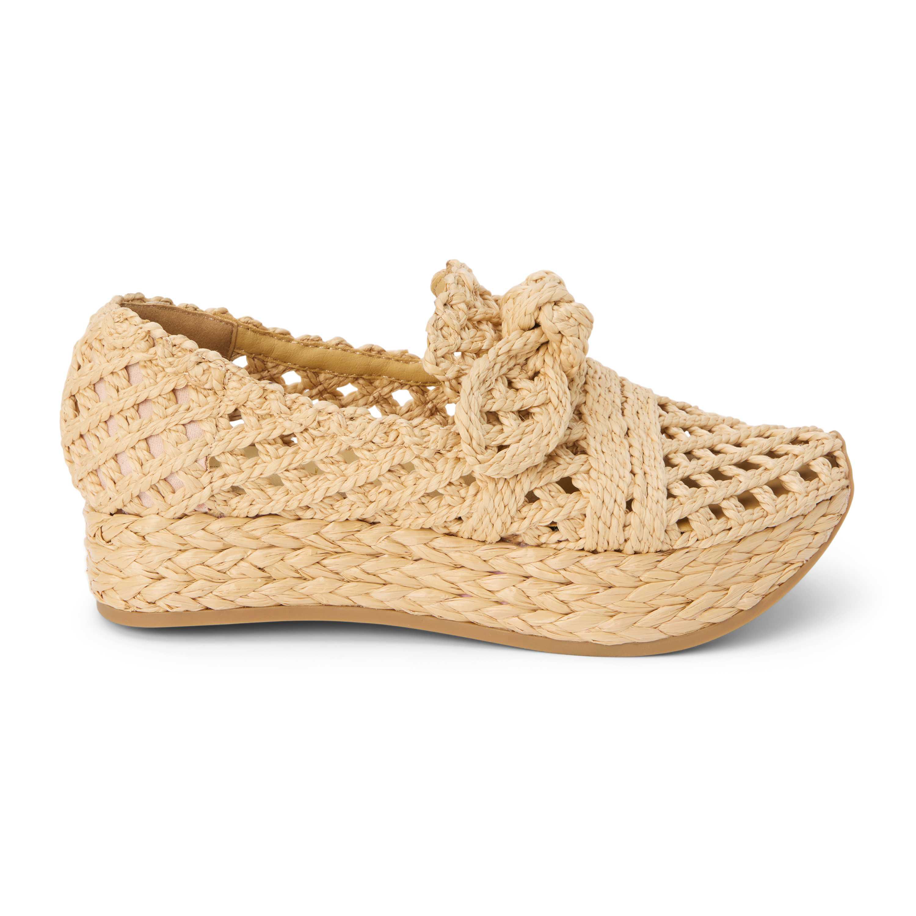 Raffia Platform Espadrille Fashion Sneakers