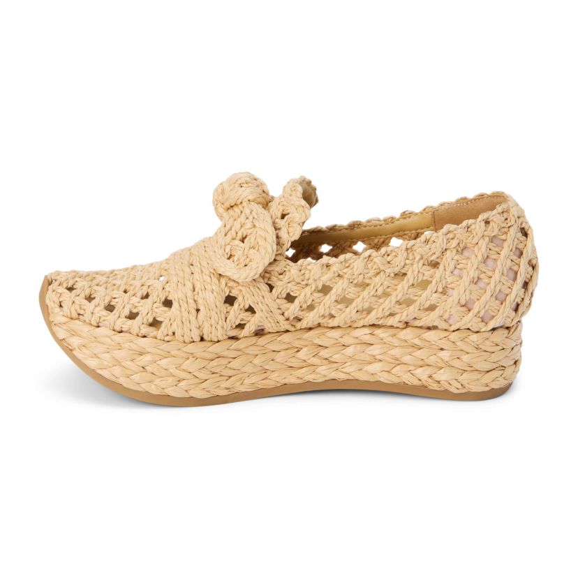 Raffia Platform Espadrille Fashion Sneakers