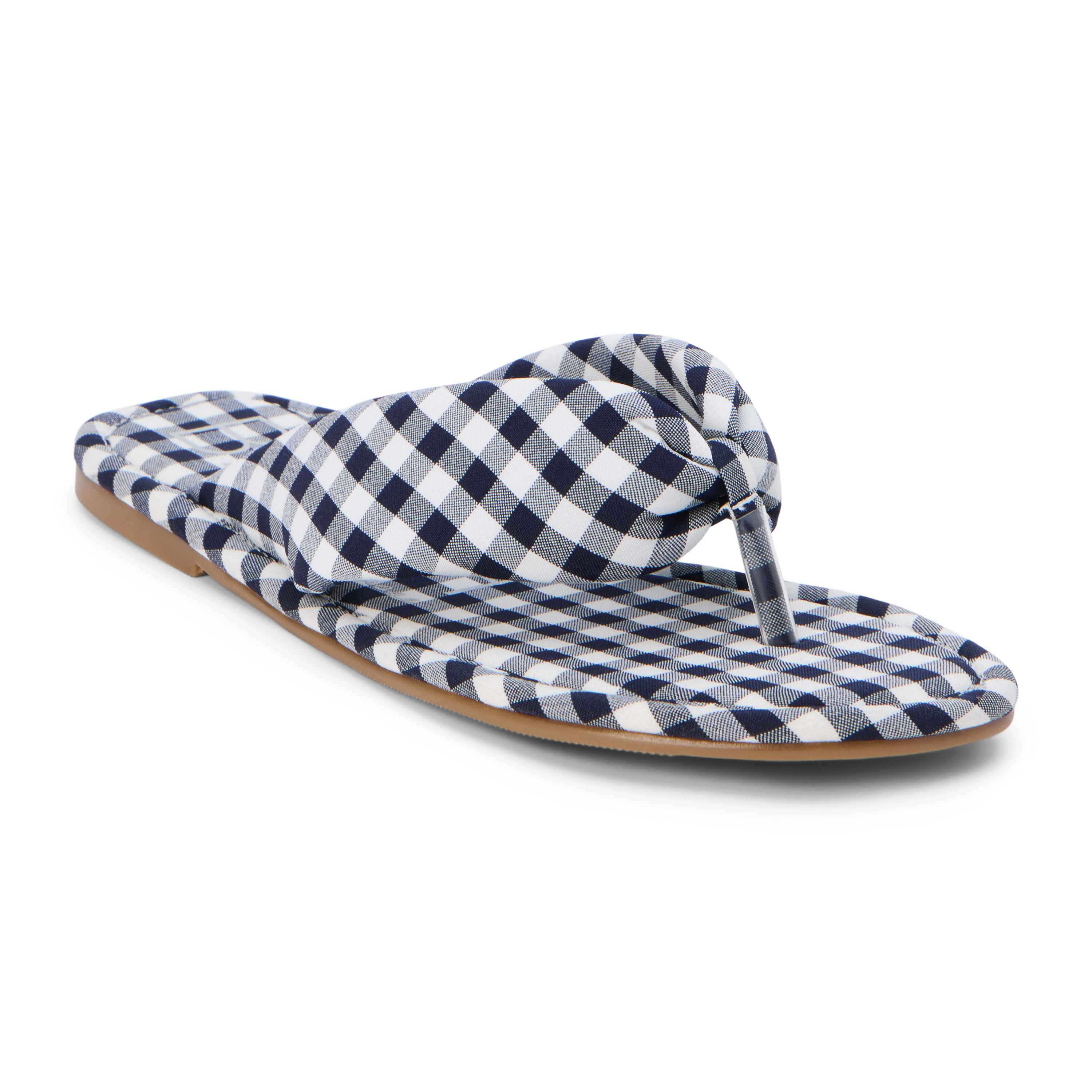 Vegan, flat flip flop sandal.