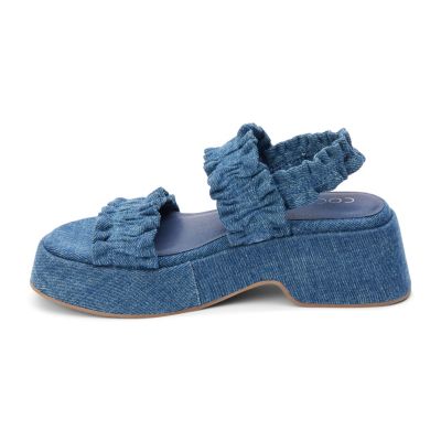 Jean Flatform Sandal