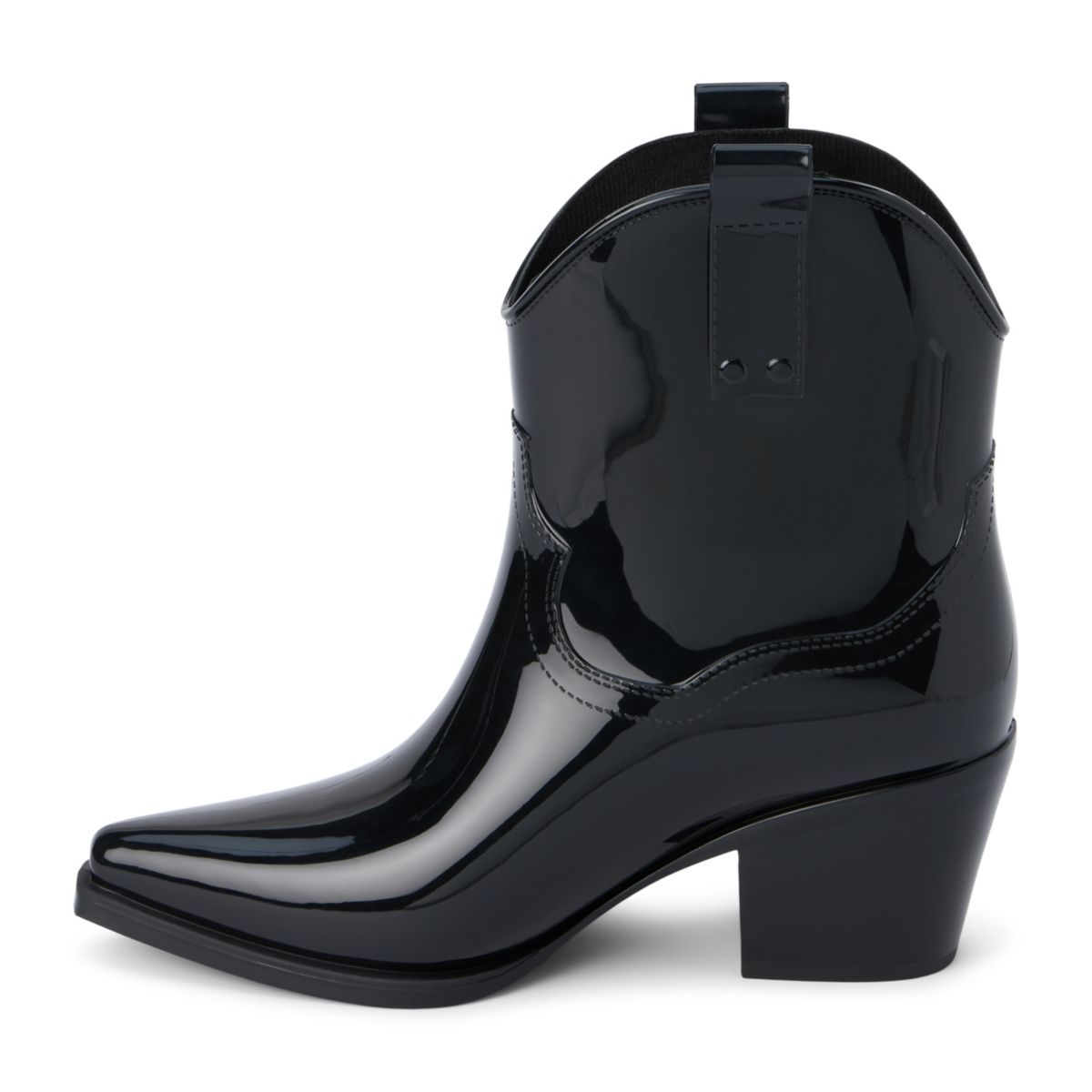 Vegan, western-inspired ankle rainboot.