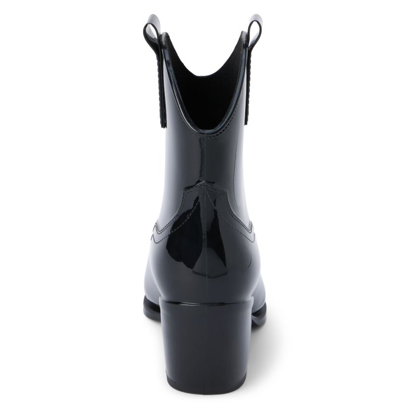 Vegan, western-inspired ankle rainboot.