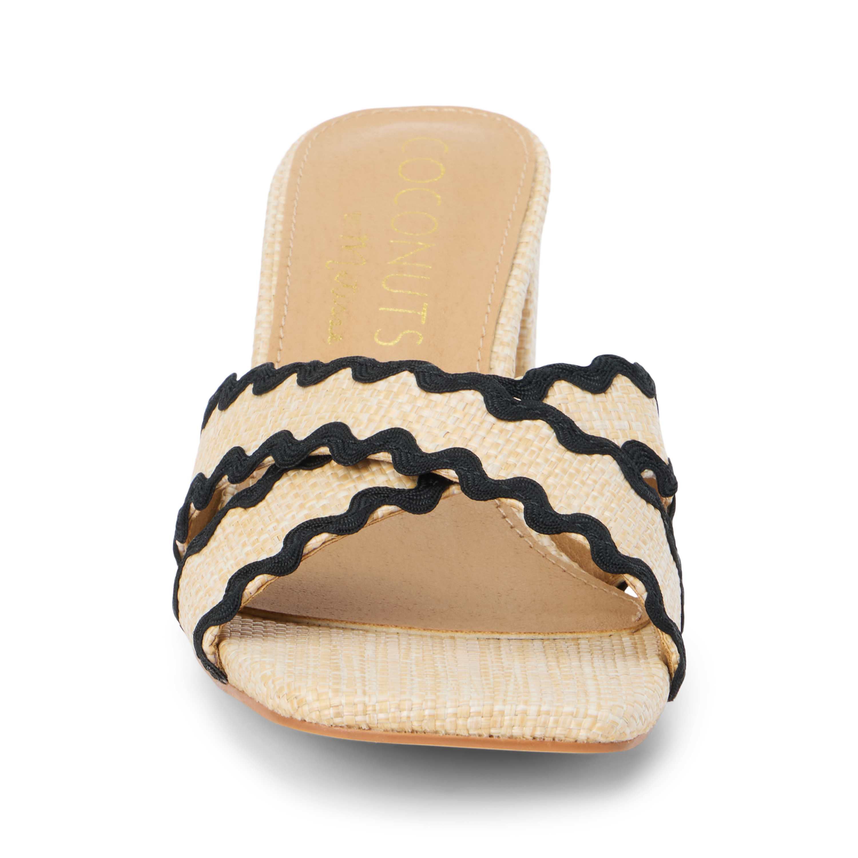 Vegan, criss cross heeled sandal.