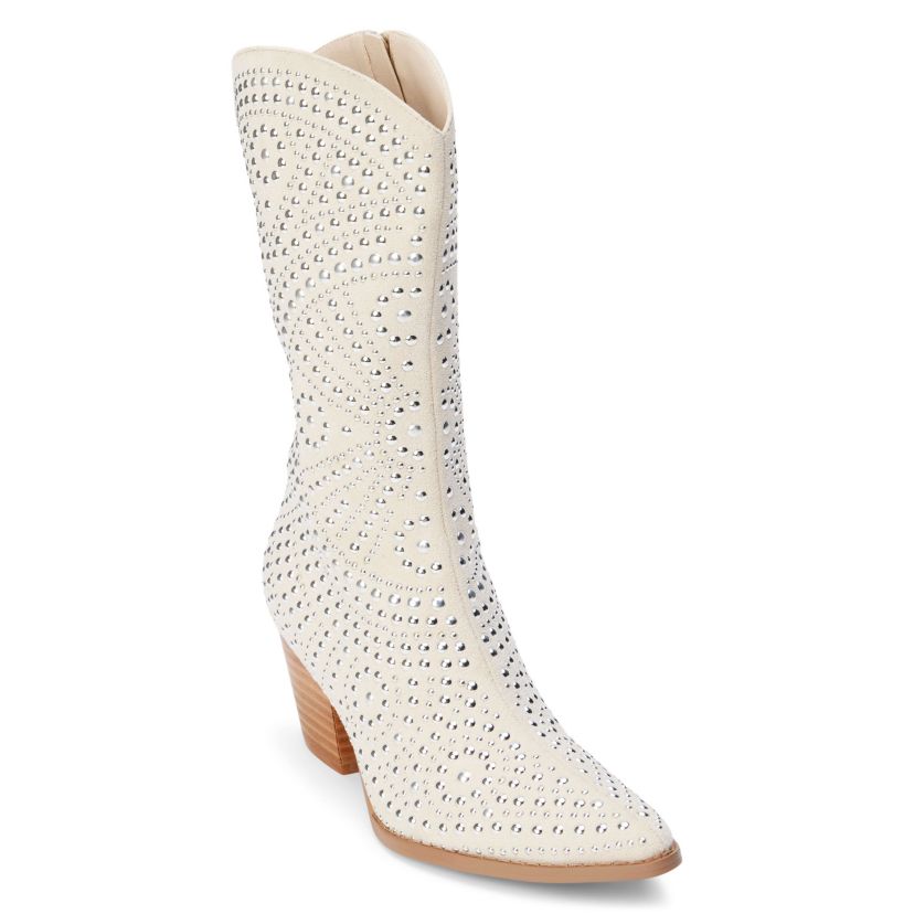 Mid calf boot with studs