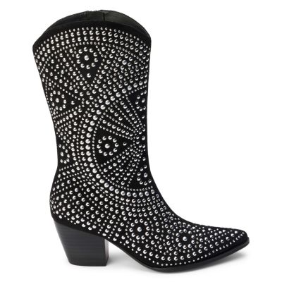 Mid calf boot with studs