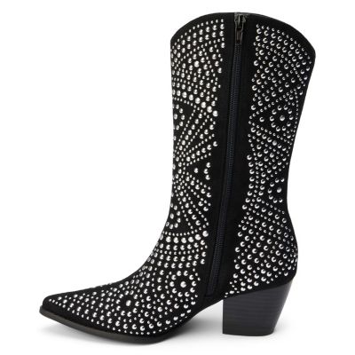Mid calf boot with studs