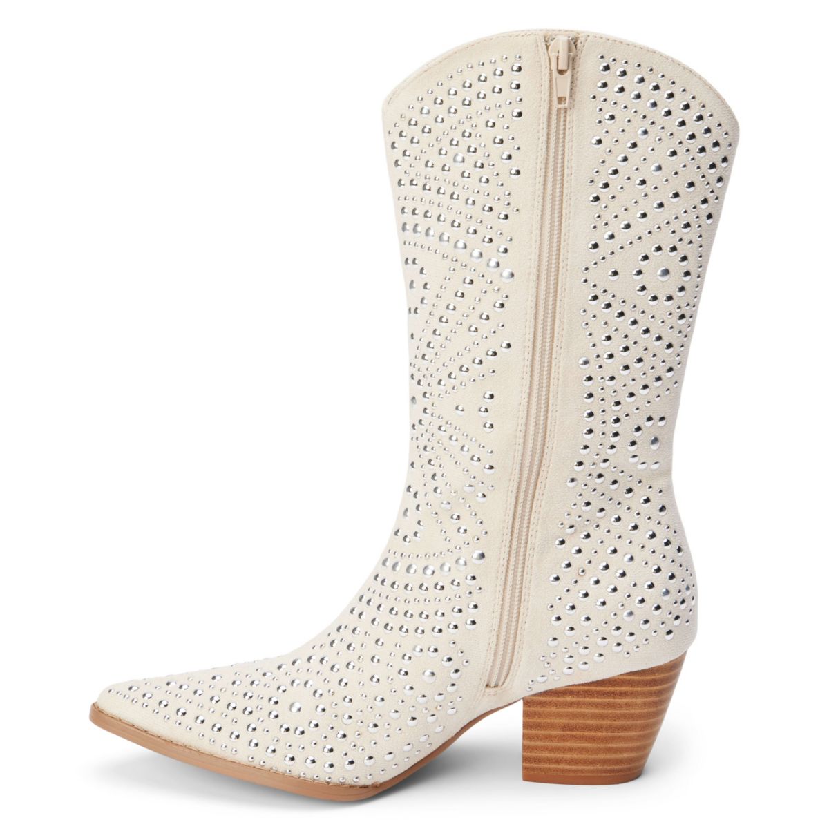 Mid calf boot with studs