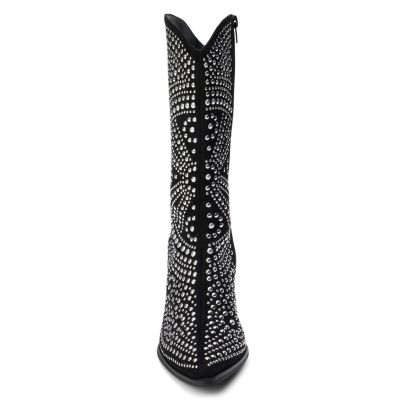 Mid calf boot with studs