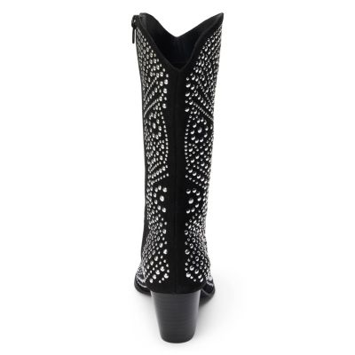 Mid calf boot with studs