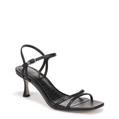 Sam Edelman Women's Presley Strappy Kitten Heel Sandal, Black, 7M