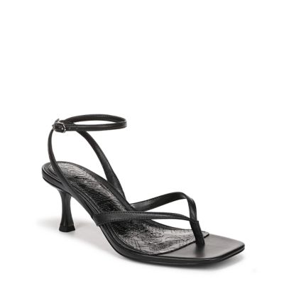 Sam Edelman Women's Pax Kitten Heel Thong Sandal, Black, 8.5M