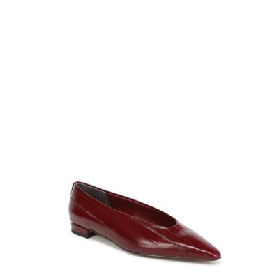 Sam Edelman Women's Emory Pointed Toe Ballet Flat, Red, 10M