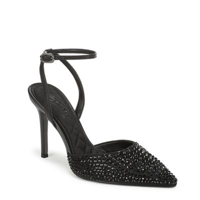 Sam Edelman Women's Hana Ankle Strap Pump, Black, 11M