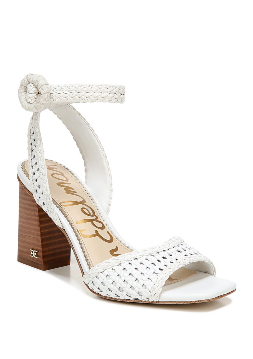 Danee Woven Block Heel Sandals