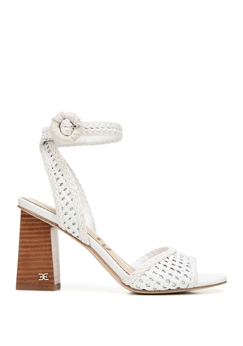 Danee Woven Block Heel Sandals