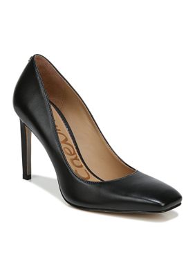 square toe mesh pumps