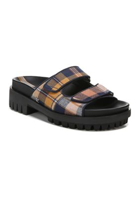 women's ridley lug sole logo flat sandals