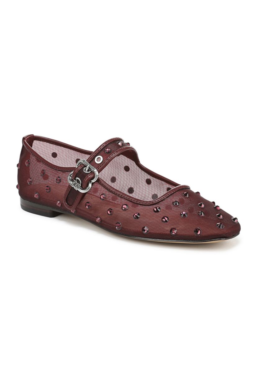 Michaela Shine Mesh Mary Jane Flats