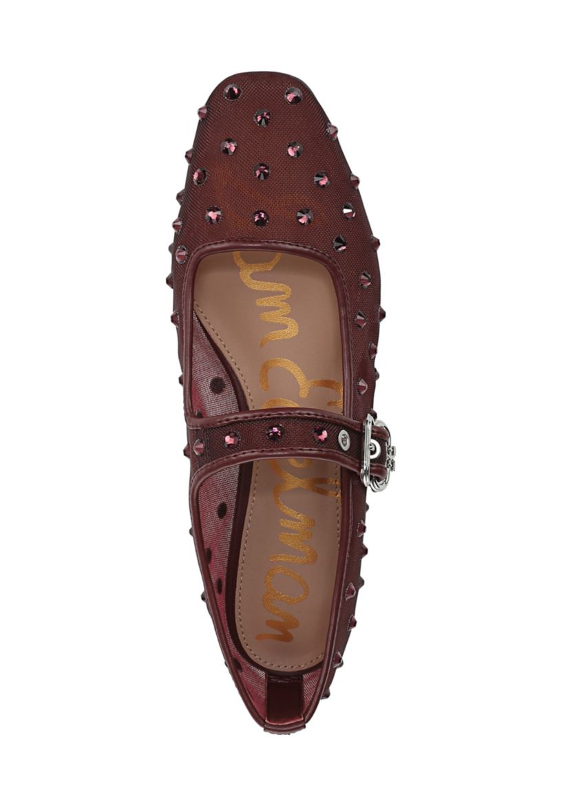 Michaela Shine Mesh Mary Jane Flats