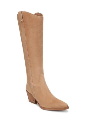 Sam Edelman Women's Wyatt Western Suede Boots, Tan, 7.5M