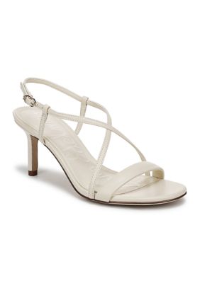 Sam Edelman Women's Ginny Strappy Toe Ring Sandals, Ivory, 9M
