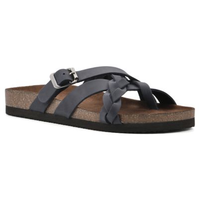White Mountain Women's Harrington Leather Footbed Sandal, 8M