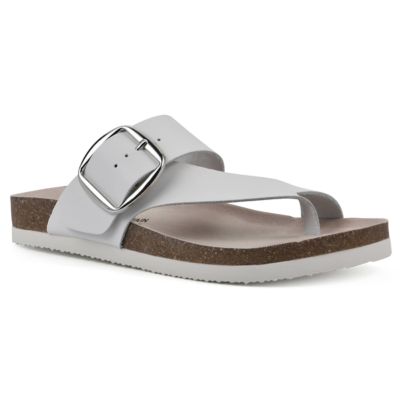 White Mountain Women's Harley Leather Footbed Sandal, 11M