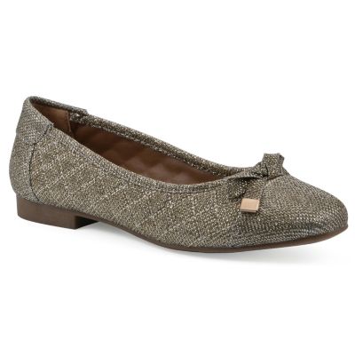 White Mountain Women's Bocah Ballet Flat, Gold, 8M