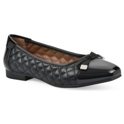 White Mountain Women's Bocah Ballet Flat, Black, 6M