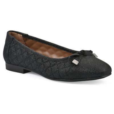 White Mountain Women's Bocah Ballet Flat, Black, 9.5M