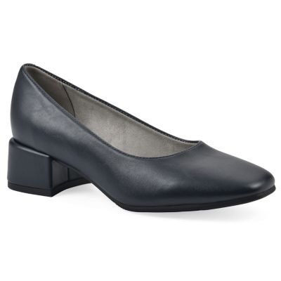 Cliffs by White Mountain Women's Quintesa Block Heel Pump, Navy Blue, 7M