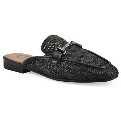 White Mountain Women's Bobbin Slip-on Mule, Black, 8.5M