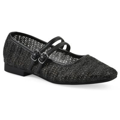 White Mountain Women's Bocage Mary Jane Flat, Black, 9.5M