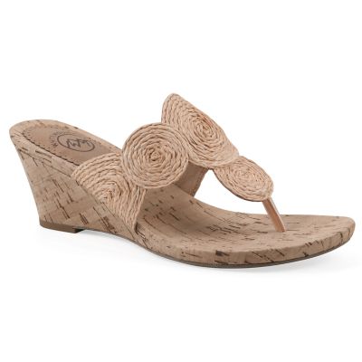 White Mountain Women's Affogato Wedge Sandal, 11M