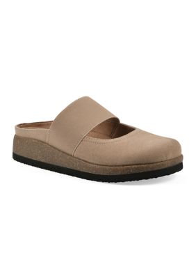 White Mountain Women's Bassi Mary Jane Footbeds Clog, 9M