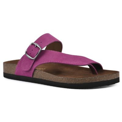 White Mountain Women's Carly Footbeds Sandal, Purple, 11M
