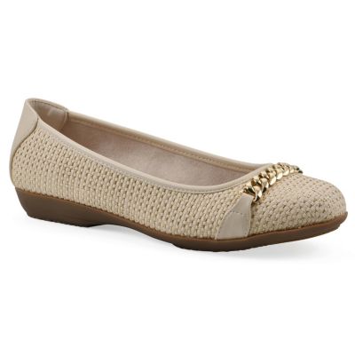 Cliffs by White Mountain Women's Charmed Ballet Flat, Gold, 9.5W