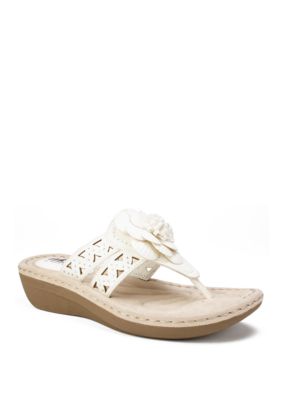 SCARPA Scarpe sandali con zeppa Cliffs by White Mountain donna 10M Cynthia Thong