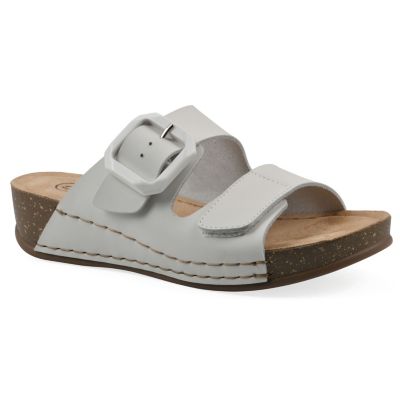 White Mountain Women's Fearful Slip On Wedge Sandals, 10M