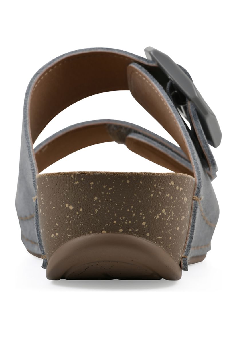 Fearful Slip On Wedge Sandals