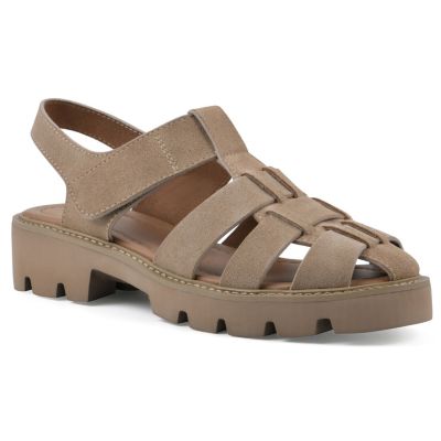 White Mountain Women's Glove Lug Sole Fisherman Sandal