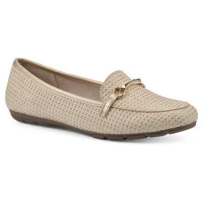 Cliffs by White Mountain Women's Glowing Loafer Flat, Gold, 8W