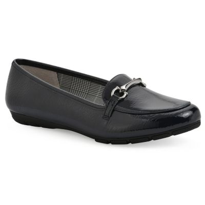 Cliffs by White Mountain Women's Glowing Loafer Flat, Navy Blue, 6M