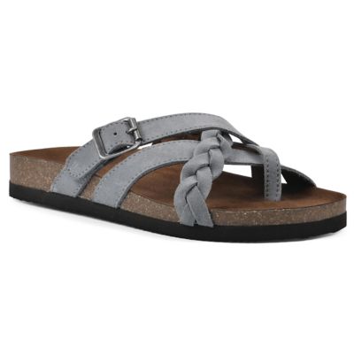 White Mountain Women's Harrington Footbeds Sandal, Blue, 8M