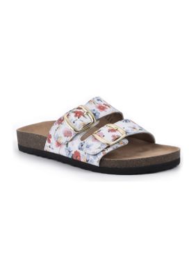 White Mountain Women's Helga Leather Footbed Sandal, 11M