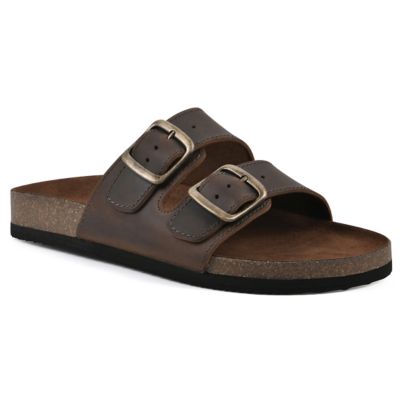 White Mountain Women's Helga Leather Footbed Sandal, 8.5M